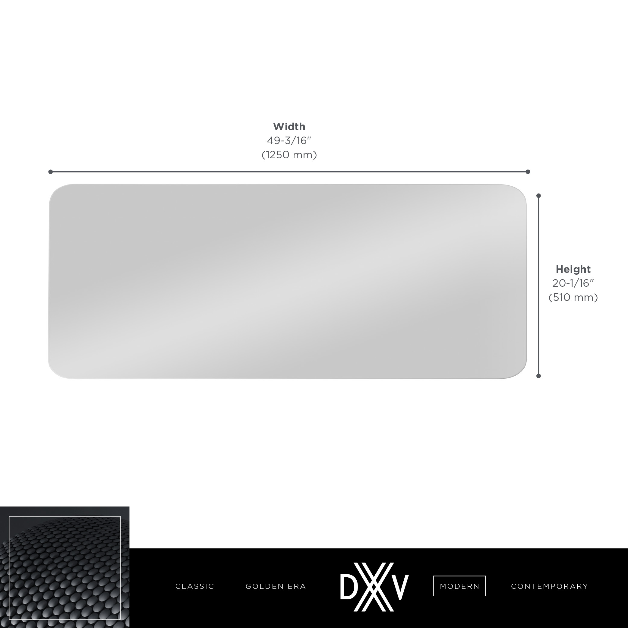 DXV Modulus® 50 in. x 20 in. LED Backlit Mirror 